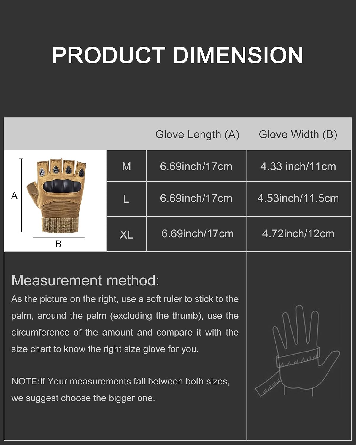 Fingerless Soft Rubber Knuckle Tactical Gloves for Men, Half Finger Bicycle Gloves Anti Slip, Exercise Workout Glove for Gym, Camping, Hunting, Shooting (Brown 903, Medium)