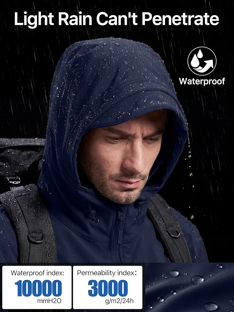 Unisex Outdoor Waterproof Soft Shell Hooded Military Tactical Jacket
