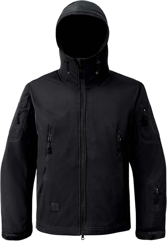 Men's Softshell Jacket Fleece Windproof Waterproof Thermal Tactical Coat Outdoor Jacket Hiking Camping