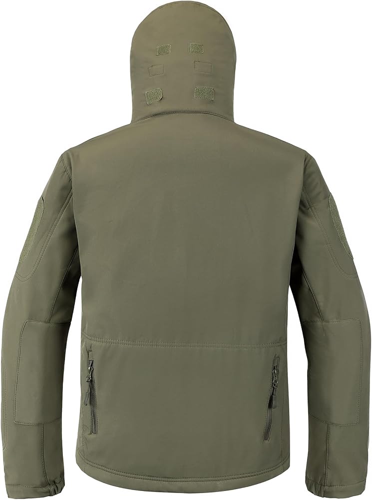 Men's Softshell Jacket Fleece Windproof Waterproof Thermal Tactical Coat Outdoor Jacket Hiking Camping