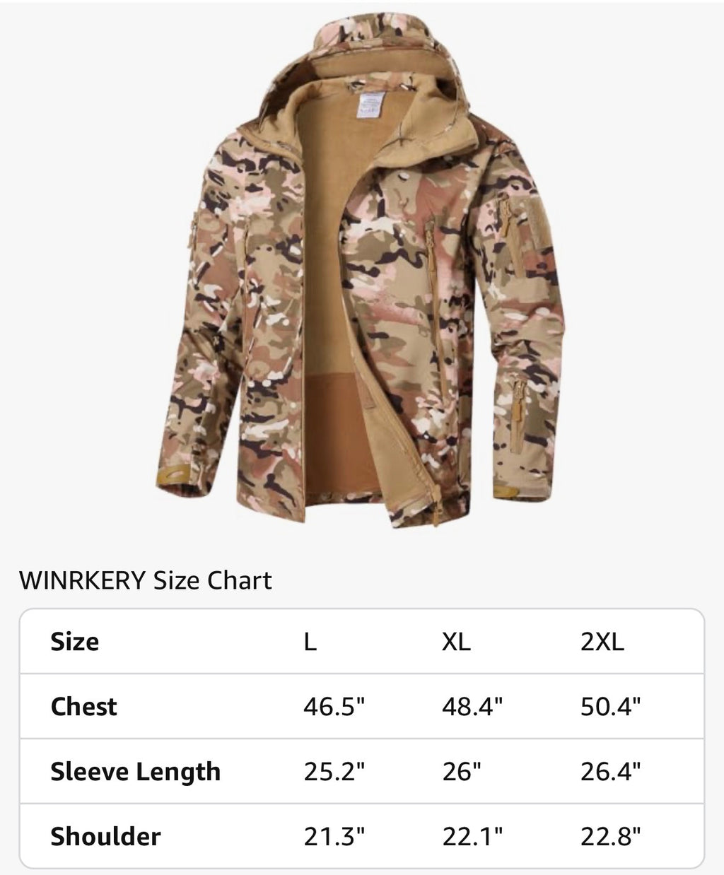 Men's Softshell Jacket Fleece Windproof Waterproof Thermal Tactical Coat Outdoor Jacket Hiking Camping