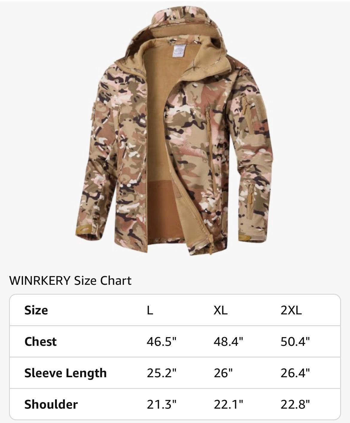Men's Softshell Jacket Fleece Windproof Waterproof Thermal Tactical Coat Outdoor Jacket Hiking Camping