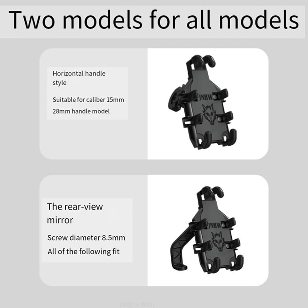 Motorcycle & Bike Phone Holder – Shock Absorber, Fits Handlebars up to 33mm