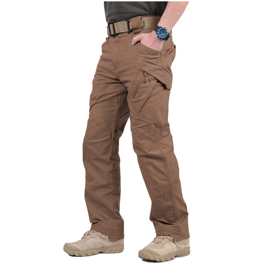 CARWORNIC Gear Men's Hiking Tactical Pants Lightweight Cotton Outdoor Military Combat Cargo Trousers