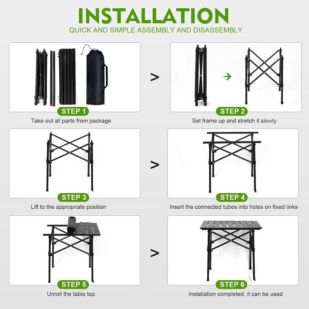 Folding Table and Chairs Set Table + 4 Folding Chair, Non-Slip Picnic Table, Space Saving, Portable for Garden, Camping, Backyard, Lawn, Picnic