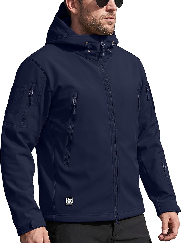 Unisex Outdoor Waterproof Soft Shell Hooded Military Tactical Jacket