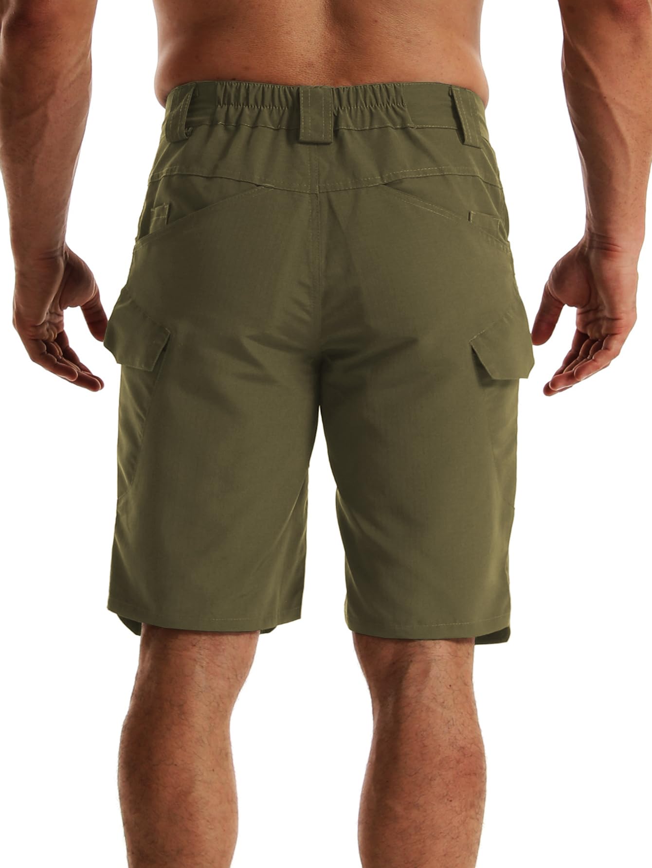 AUTIWITUA Men's Hiking Shorts Waterproof Tactical Cargo Short Pants Quick Dry Work Shorts with Multi Pockets(No Belt)