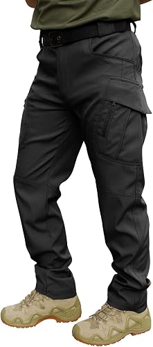 Men's Ripstop Tactical Cargo Pants Water Resistant Quick Dry Hiking Work Pants with Multi-Pockets(No Belt)