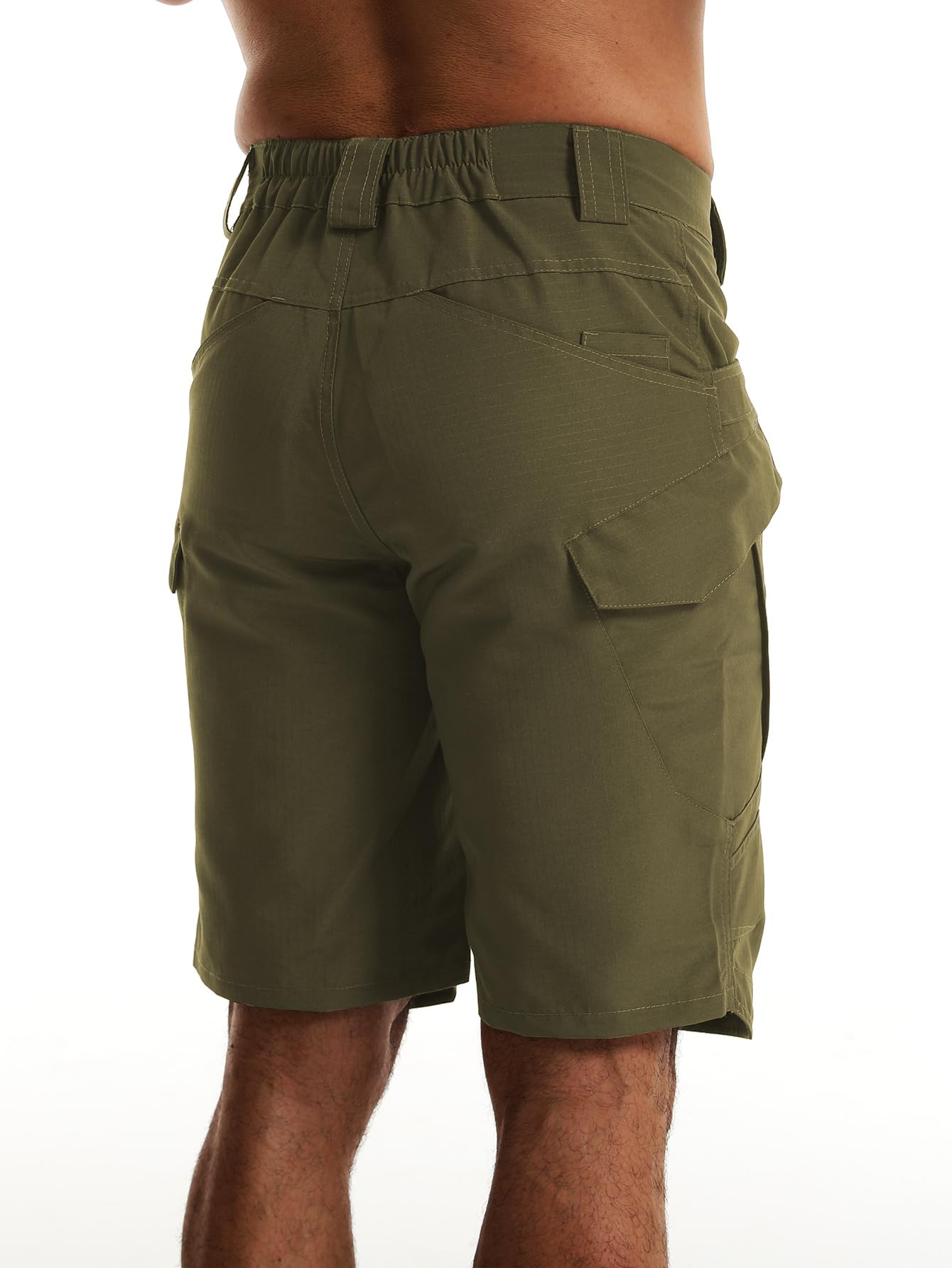 AUTIWITUA Men's Hiking Shorts Waterproof Tactical Cargo Short Pants Quick Dry Work Shorts with Multi Pockets(No Belt)
