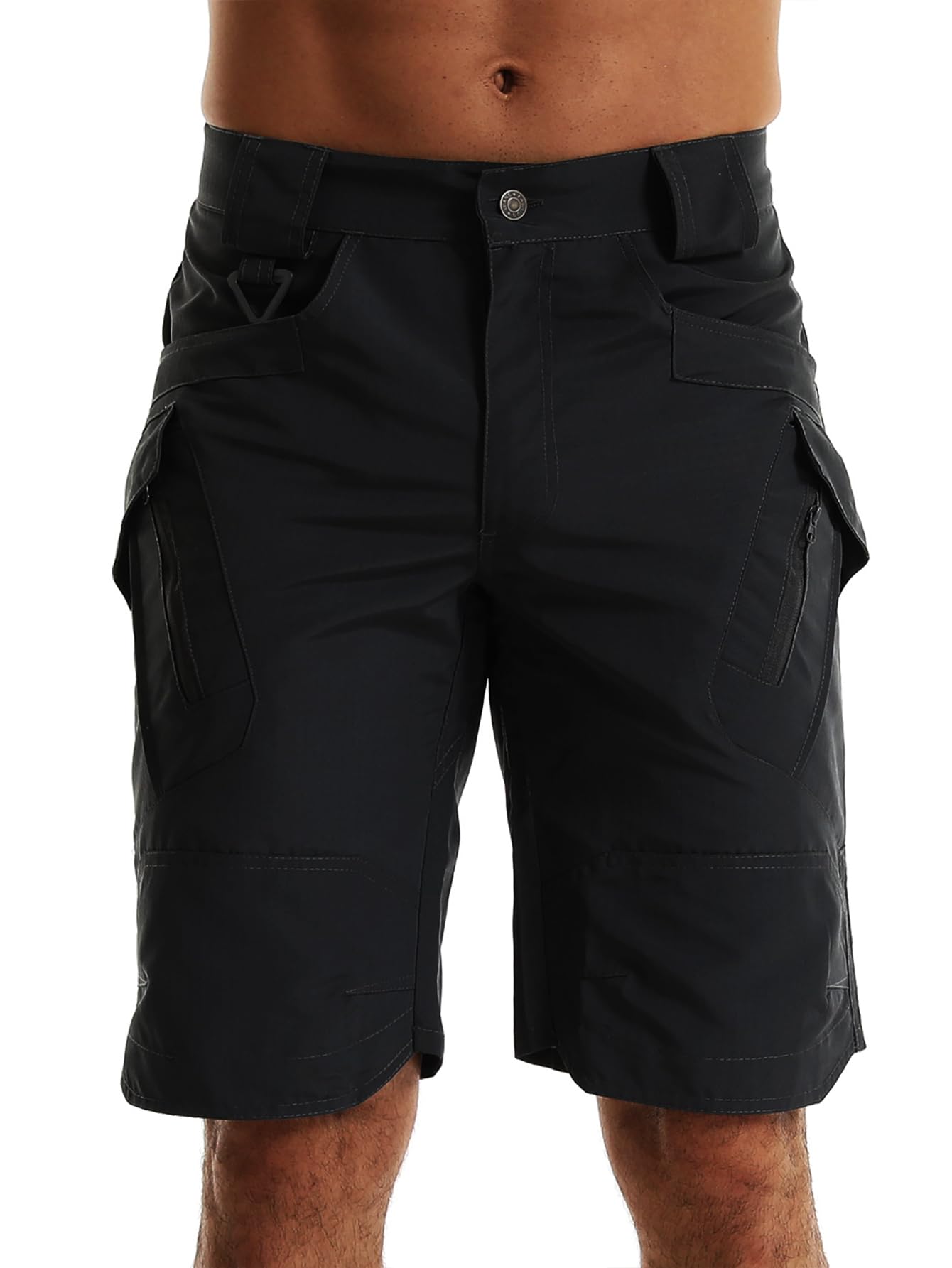 AUTIWITUA Men's Hiking Shorts Waterproof Tactical Cargo Short Pants Quick Dry Work Shorts with Multi Pockets(No Belt)