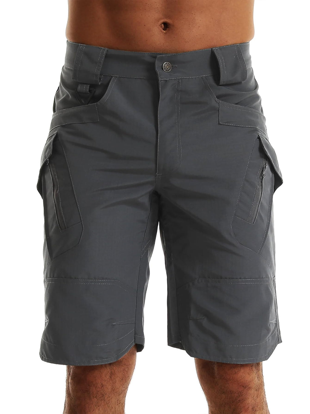 AUTIWITUA Men's Hiking Shorts Waterproof Tactical Cargo Short Pants Quick Dry Work Shorts with Multi Pockets(No Belt)