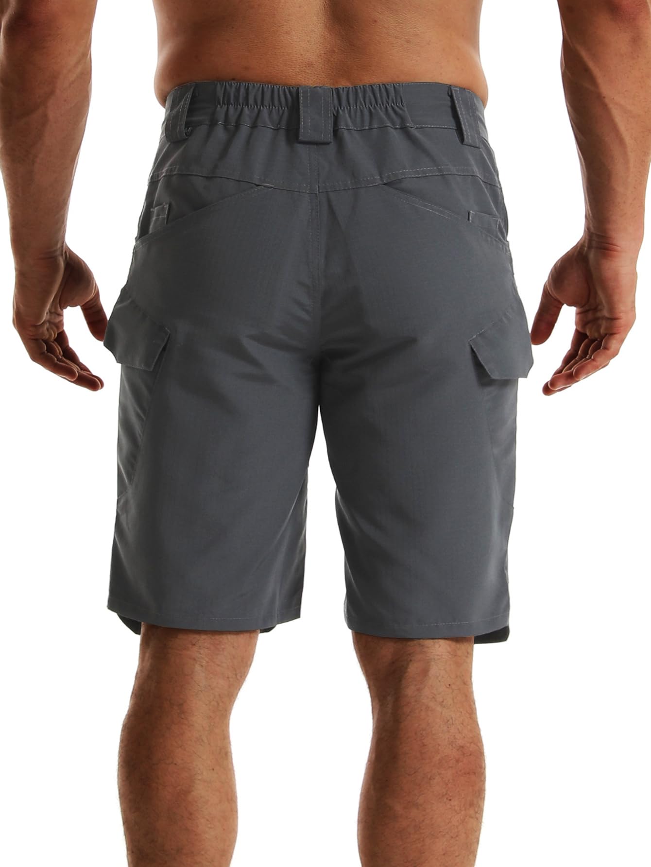 AUTIWITUA Men's Hiking Shorts Waterproof Tactical Cargo Short Pants Quick Dry Work Shorts with Multi Pockets(No Belt)