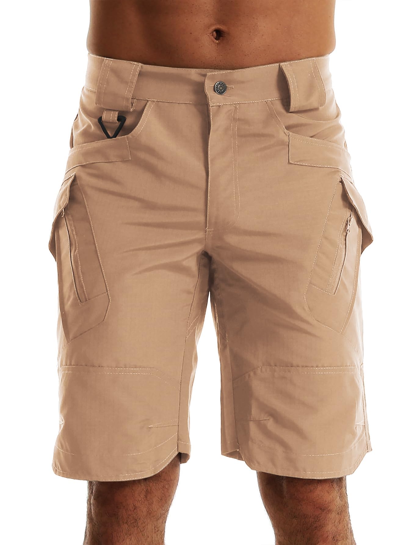 AUTIWITUA Men's Hiking Shorts Waterproof Tactical Cargo Short Pants Quick Dry Work Shorts with Multi Pockets(No Belt)