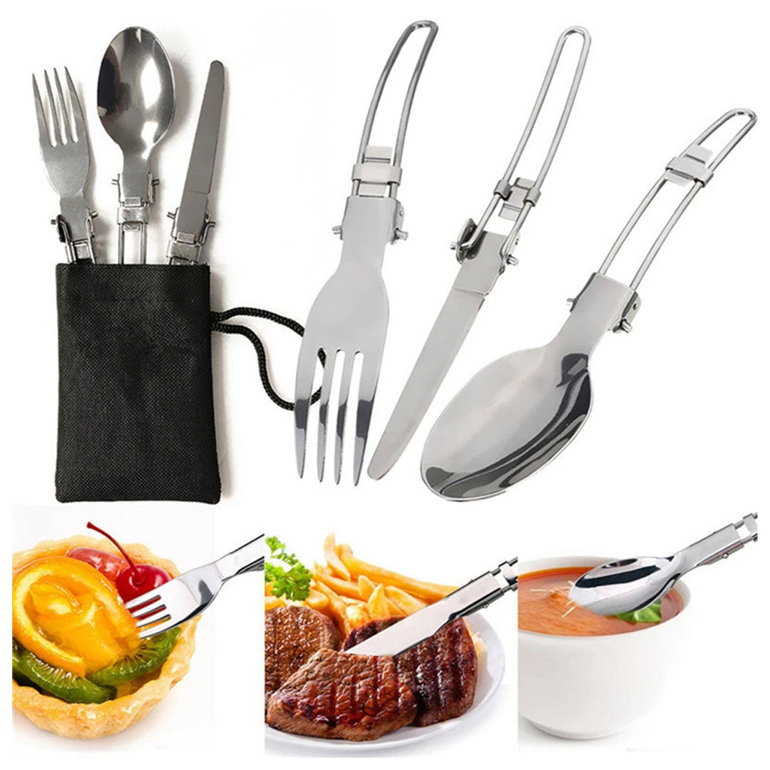 Lightweight Portable Camping Cookware Set – 2-in-1 Picnic Pot & Pan with Foldable Cutlery | Ideal Mess Kit for Hiking, Backpacking & Outdoor Cooking (1-2 People, Easy to Clean, Green)