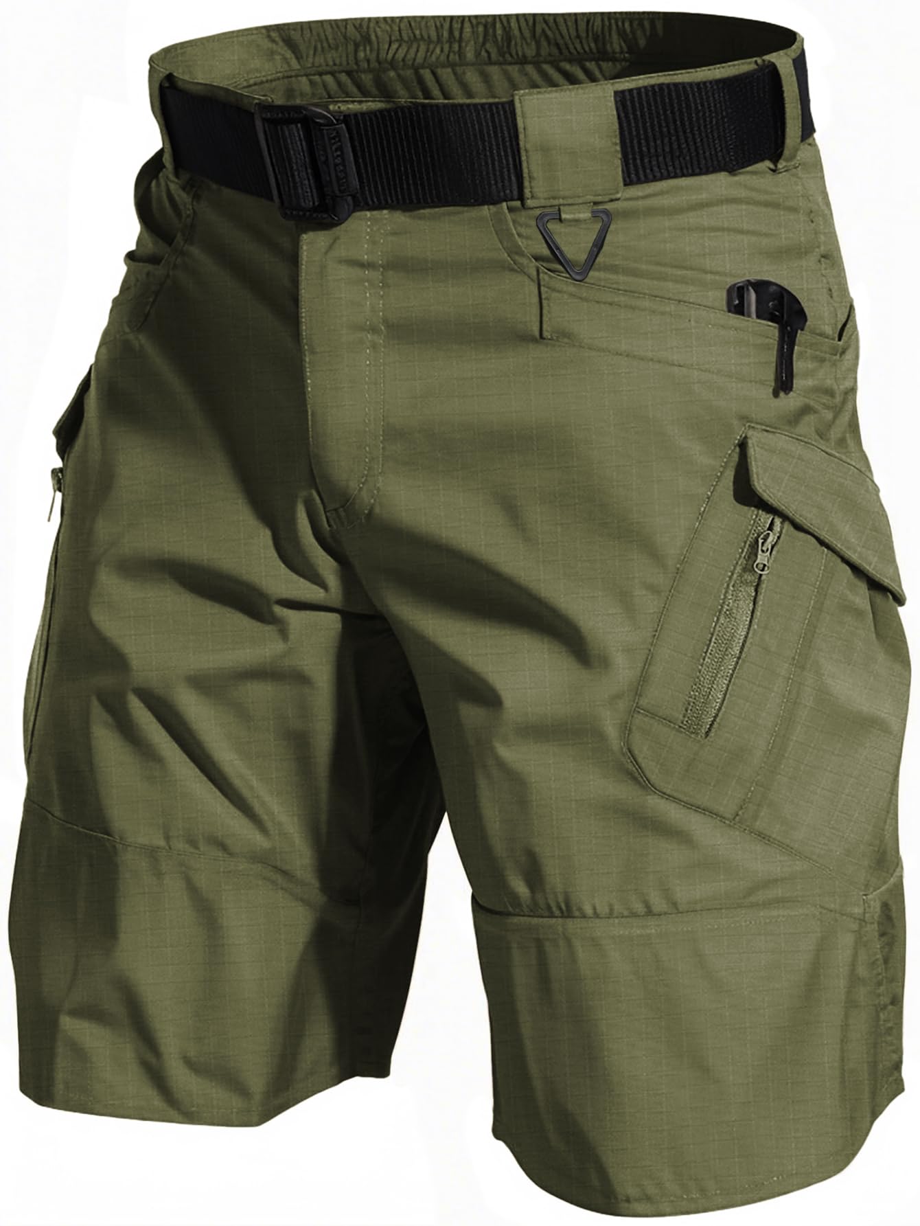 AUTIWITUA Men's Hiking Shorts Waterproof Tactical Cargo Short Pants Quick Dry Work Shorts with Multi Pockets(No Belt)