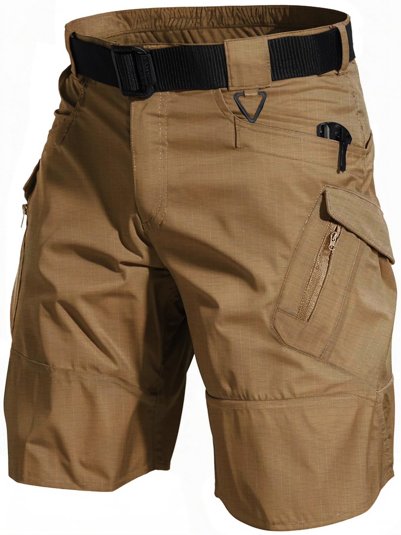 AUTIWITUA Men's Hiking Shorts Waterproof Tactical Cargo Short Pants Quick Dry Work Shorts with Multi Pockets(No Belt)