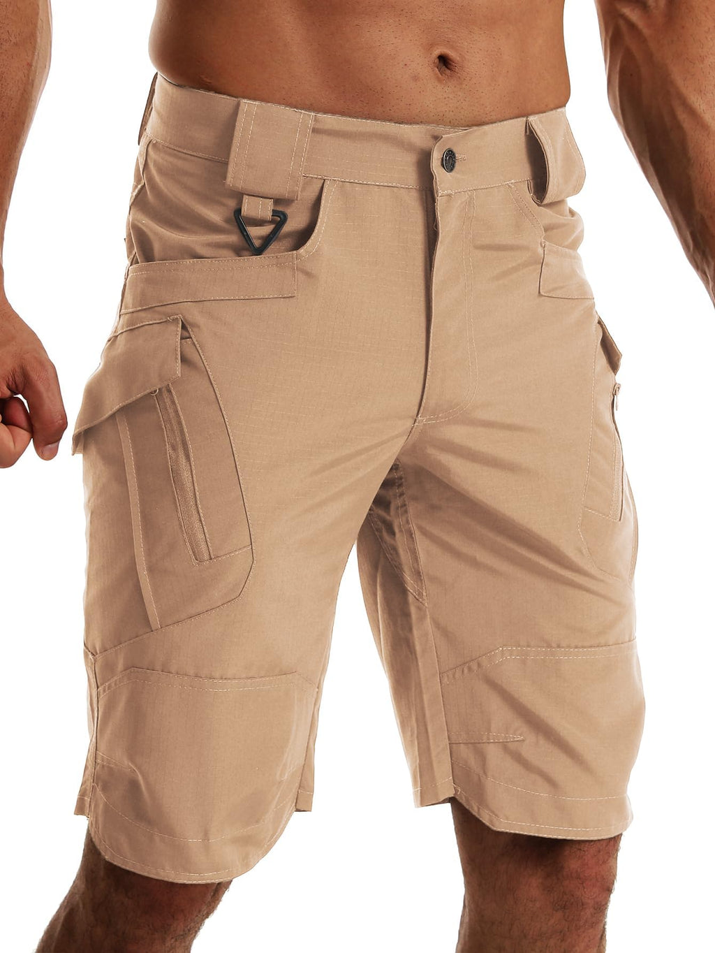 AUTIWITUA Men's Hiking Shorts Waterproof Tactical Cargo Short Pants Quick Dry Work Shorts with Multi Pockets(No Belt)