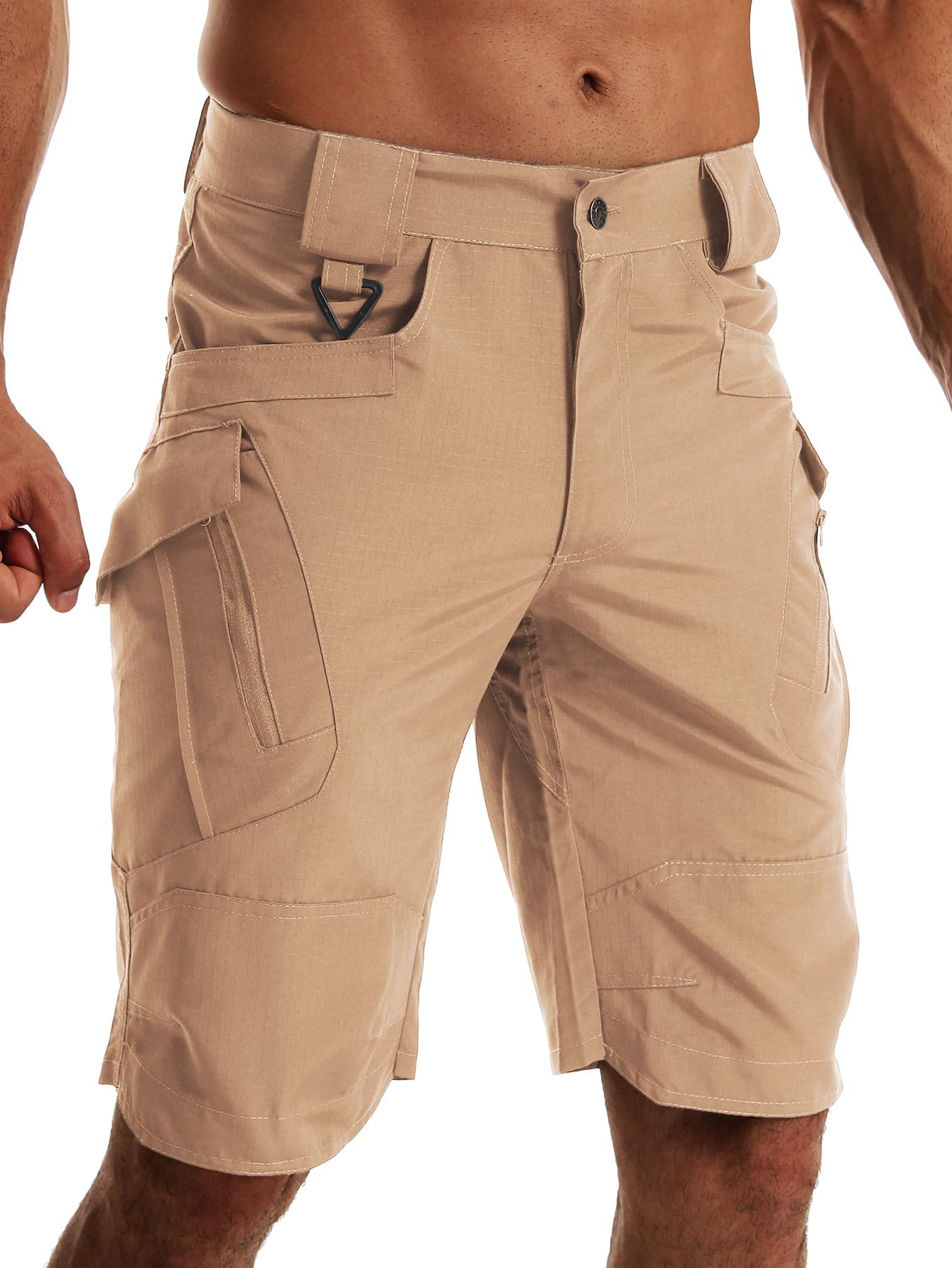 AUTIWITUA Men's Hiking Shorts Waterproof Tactical Cargo Short Pants Quick Dry Work Shorts with Multi Pockets(No Belt)