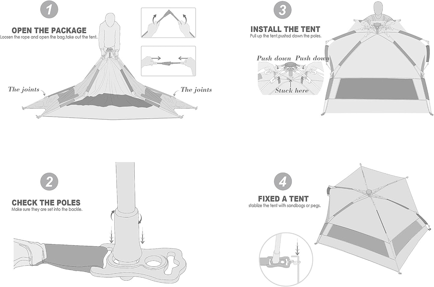Fully Automatic Double Wall Camping Tent, Family Tent, Dome Tent, Pop-up Tent for up to 2-3 People, Waterproof, Robust, Self-Assembly, Second Tent, Trekking, Travel Festival (Dark Green)