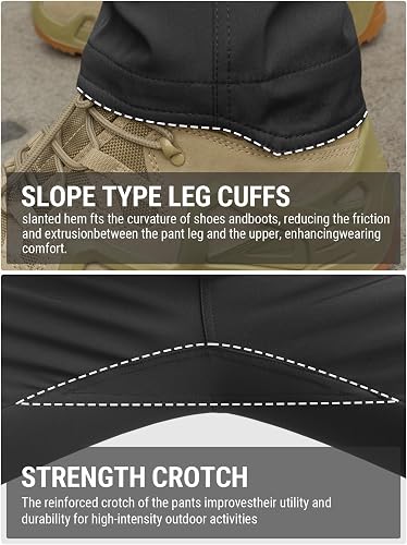 Men's Ripstop Tactical Cargo Pants Water Resistant Quick Dry Hiking Work Pants with Multi-Pockets(No Belt)