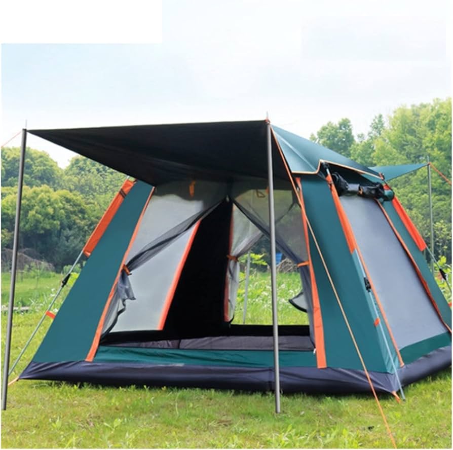 Outdoor tent 3-4 Person Fully Automatic Double Layer Waterproof Hiking Camping Tent Easy Setup Pop Up Self Outdoor Large Family Gazebo Tent