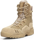 Men’s Military Boots,Unisex Tactical Boots Outdoor Desert Waterproof Combat Shoes,Beige