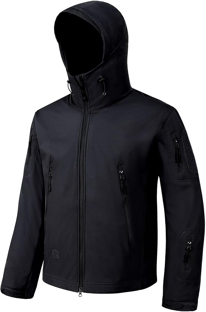 Men's Softshell Jacket Fleece Windproof Waterproof Thermal Tactical Coat Outdoor Jacket Hiking Camping