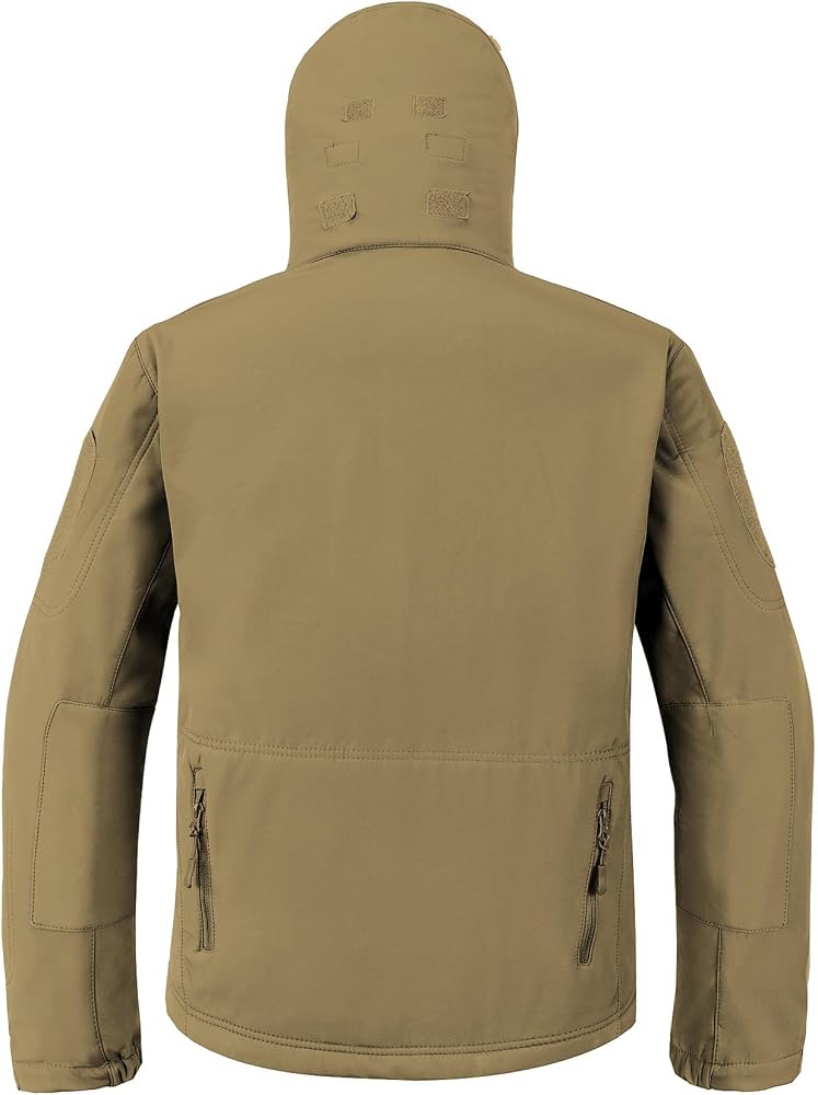 Men's Softshell Jacket Fleece Windproof Waterproof Thermal Tactical Coat Outdoor Jacket Hiking Camping