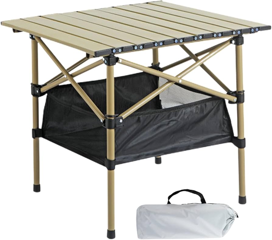 Folding Table and Chairs Set Table + 4 Folding Chair, Non-Slip Picnic Table, Space Saving, Portable for Garden, Camping, Backyard, Lawn, Picnic