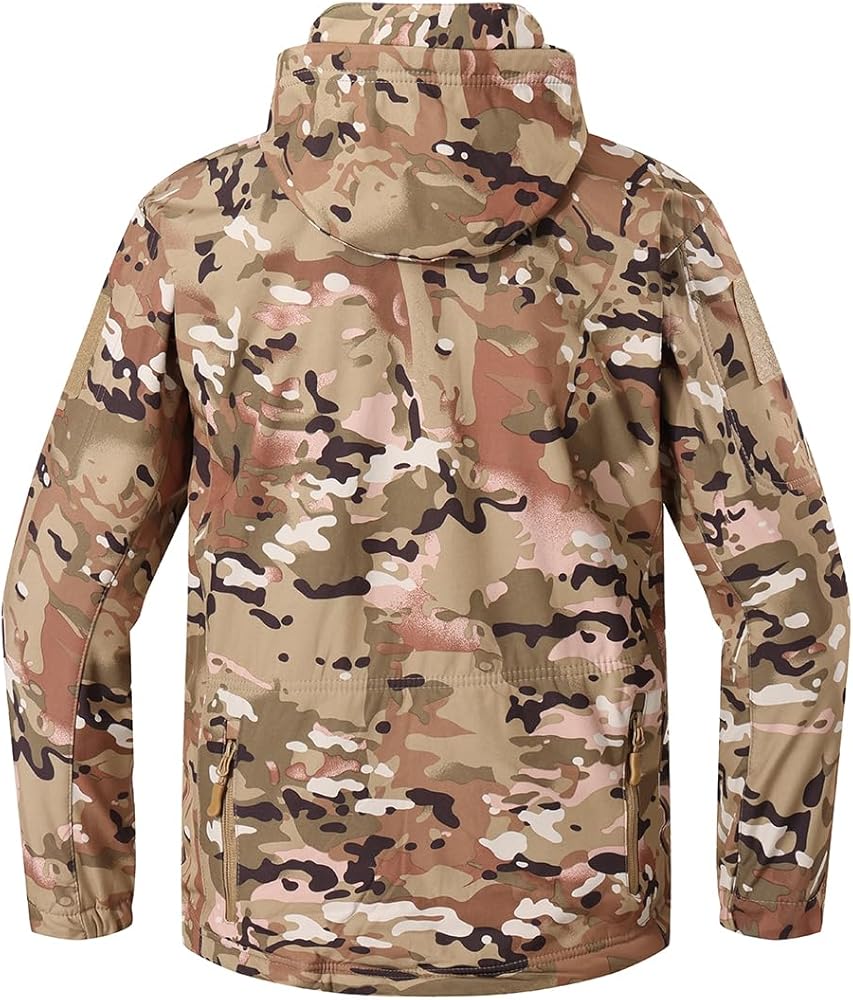 Men's Softshell Jacket Fleece Windproof Waterproof Thermal Tactical Coat Outdoor Jacket Hiking Camping