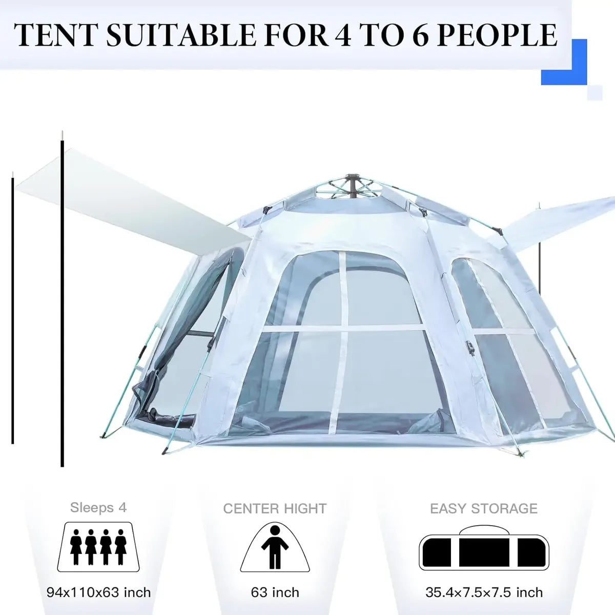 Waterproof Tent for 4 People