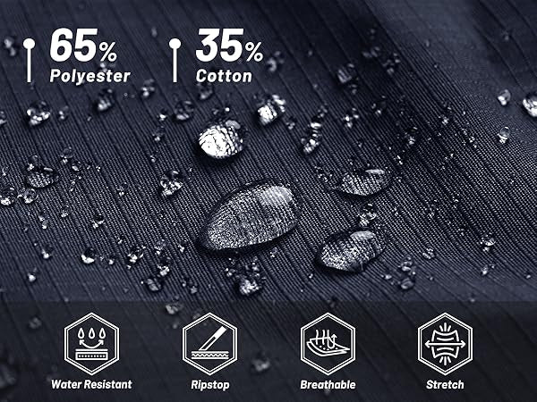 Men's Tactical Pants Waterproof Hiking Work Pants for Men Construction Stretch Cargo Trousers 9 Pockets