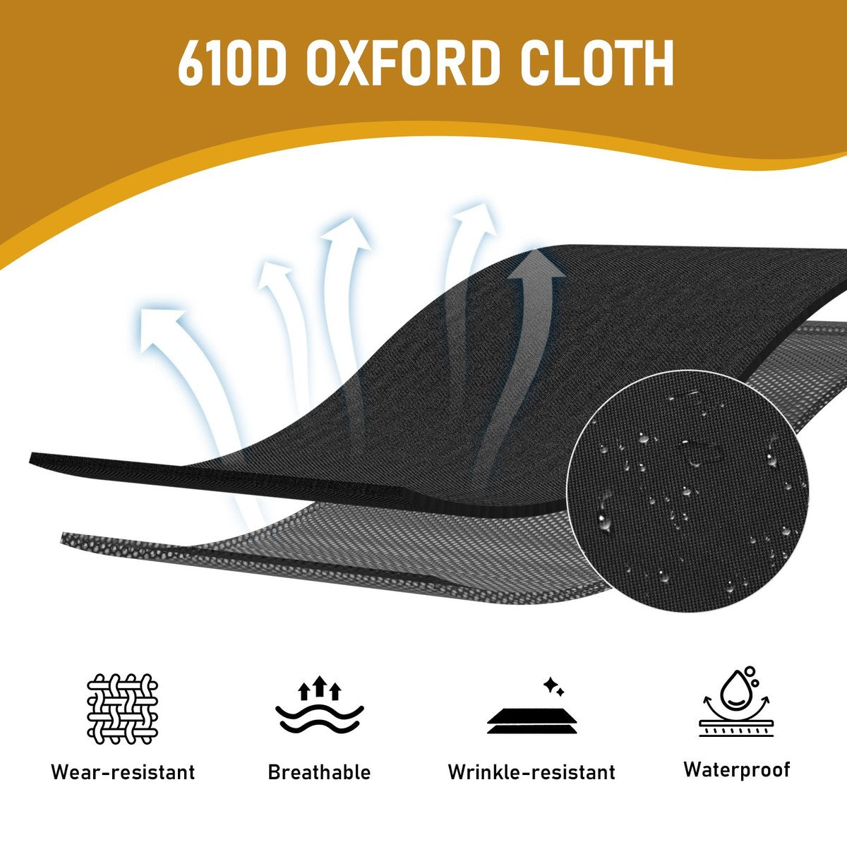 Heavy Duty Camping Bed Double Layer Oxford Strong Sleeping Cots with Carry Bag for Adults & Kids Portable Travel Folding Camping Cots for Home Office Outdoor Beach Vacation (BLACK)