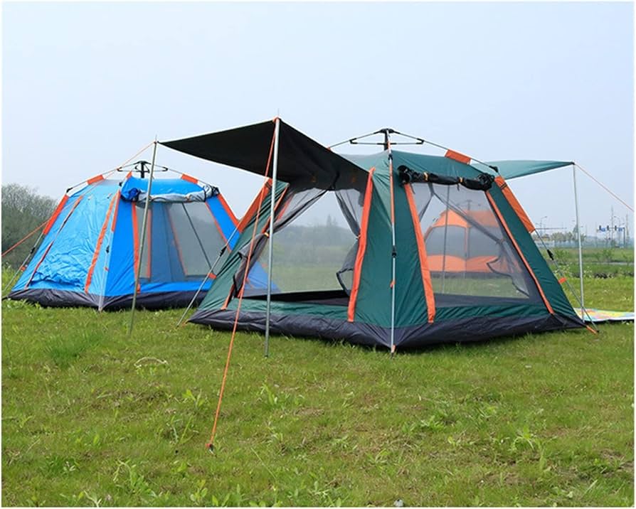 Outdoor tent 3-4 Person Fully Automatic Double Layer Waterproof Hiking Camping Tent Easy Setup Pop Up Self Outdoor Large Family Gazebo Tent