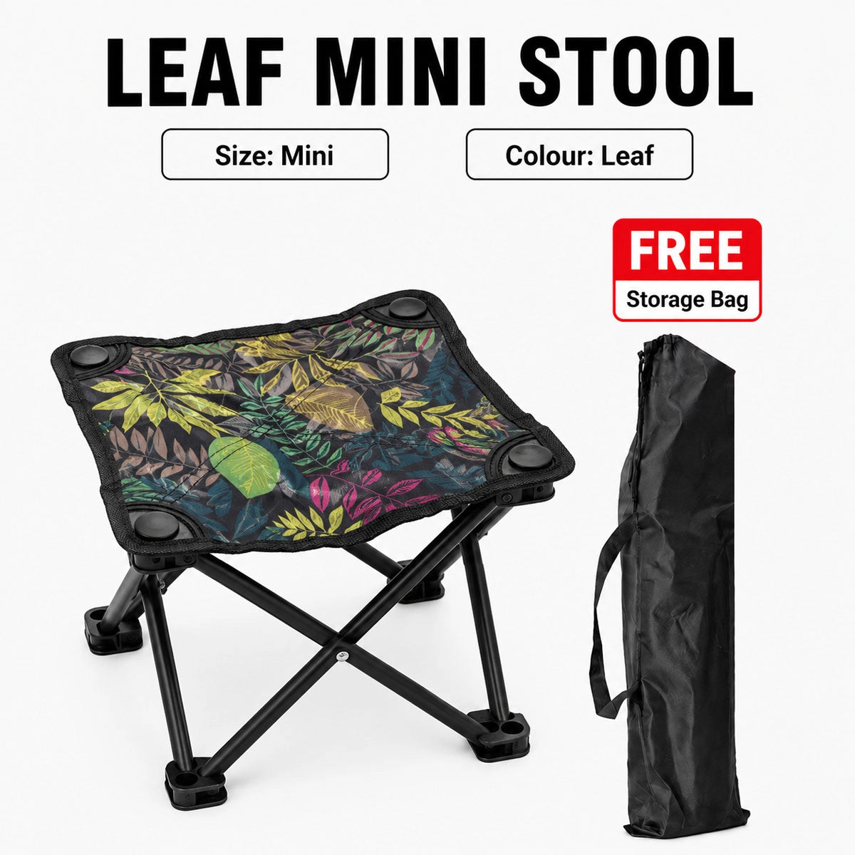 Camping Chair Max Load 100Kg Portable Chair (Multicolor)