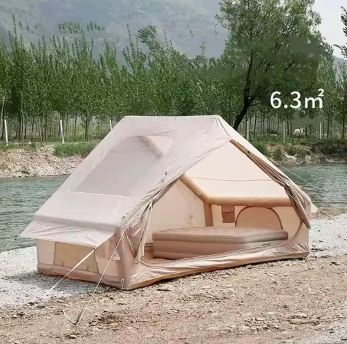 Lodge Air Tent,Heavy Duty, Oxford, Large Inflatable Tent for 3 - 6 People, Mosquito Net, Storage Bag and Air Pump Included