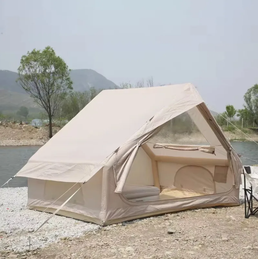 Lodge Air Tent,Heavy Duty, Oxford, Large Inflatable Tent for 3 - 6 People, Mosquito Net, Storage Bag and Air Pump Included