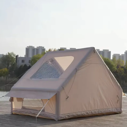 Lodge Air Tent,Heavy Duty, Oxford, Large Inflatable Tent for 3 - 6 People, Mosquito Net, Storage Bag and Air Pump Included