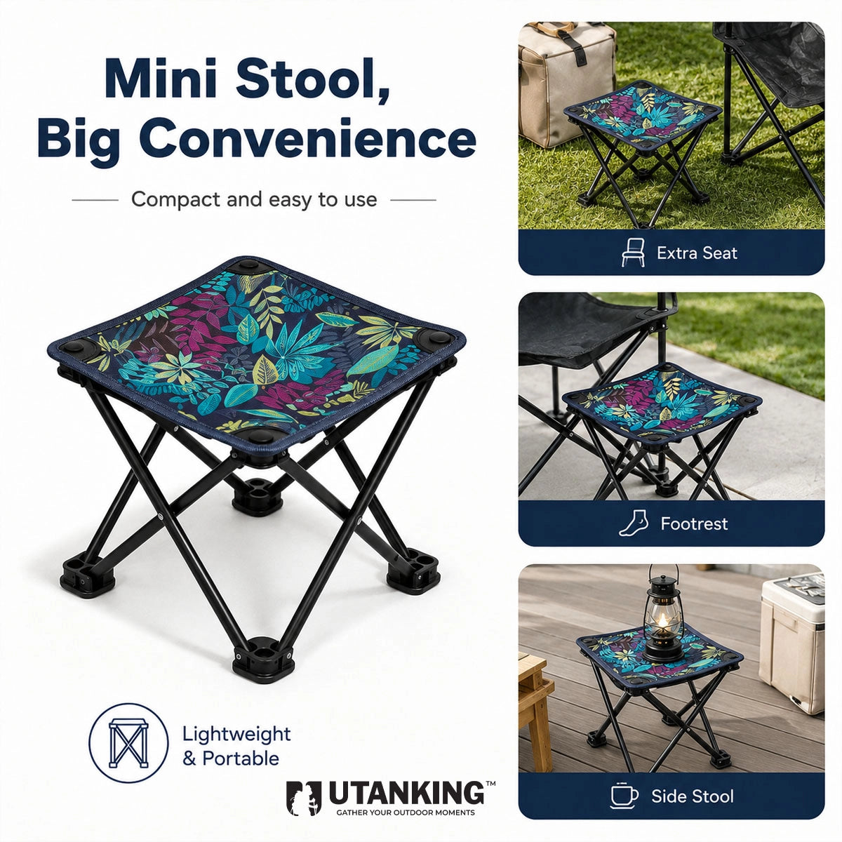 Camping Chair Max Load 100Kg Portable Chair (Multicolor)