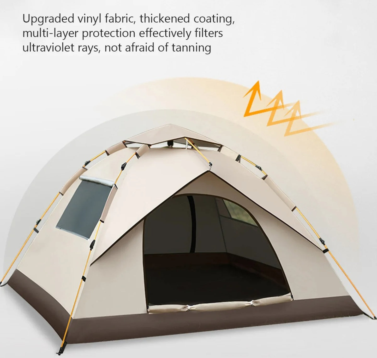 2 Person Tent for Camping, Instant Pop Up Camping Tent with Screen Porch, Family Tent for Outdoor/Hiking/Traveling, with Tote Bag, Camp Dome