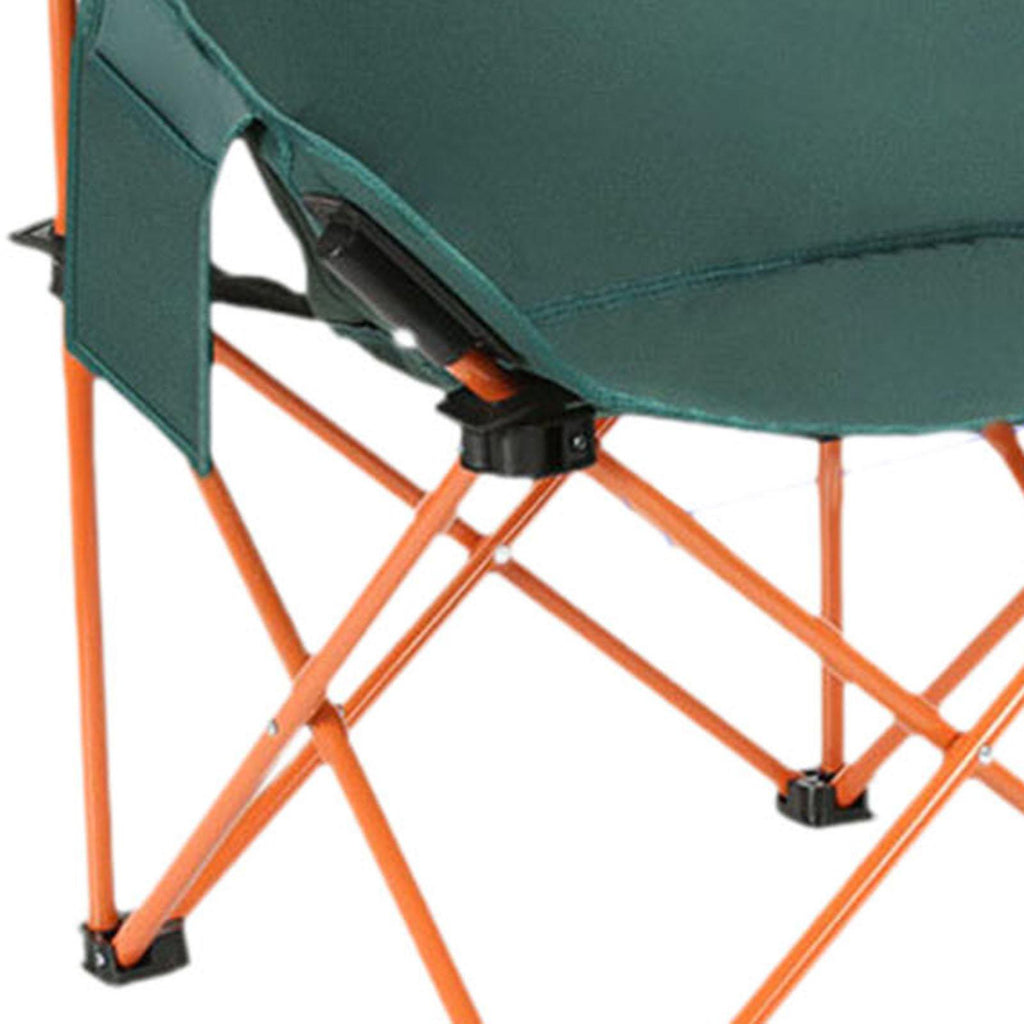 Compact Camping Chairs Portable Folding for Outside with Carry Bag Lightweight Moon Chairs for Travel Picnic Hiking Beach Fishing, 600D Oxford, Supports 330lbs(Khaki, Black)