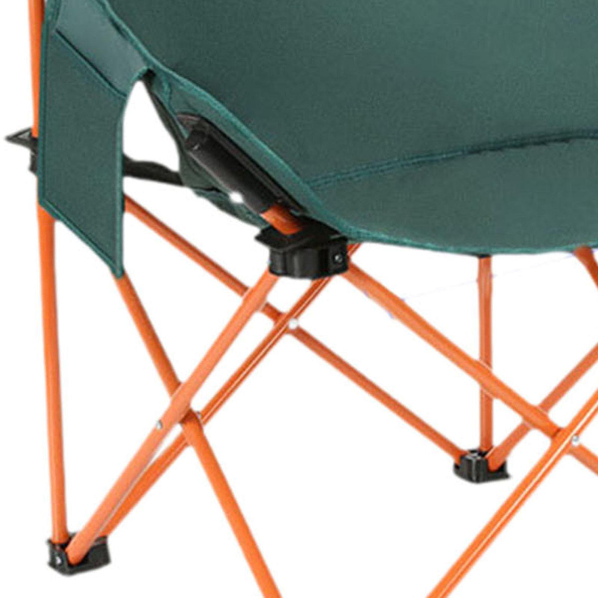 Compact Camping Chairs Portable Folding for Outside with Carry Bag Lightweight Moon Chairs for Travel Picnic Hiking Beach Fishing, 600D Oxford, Supports 330lbs(Khaki, Black)