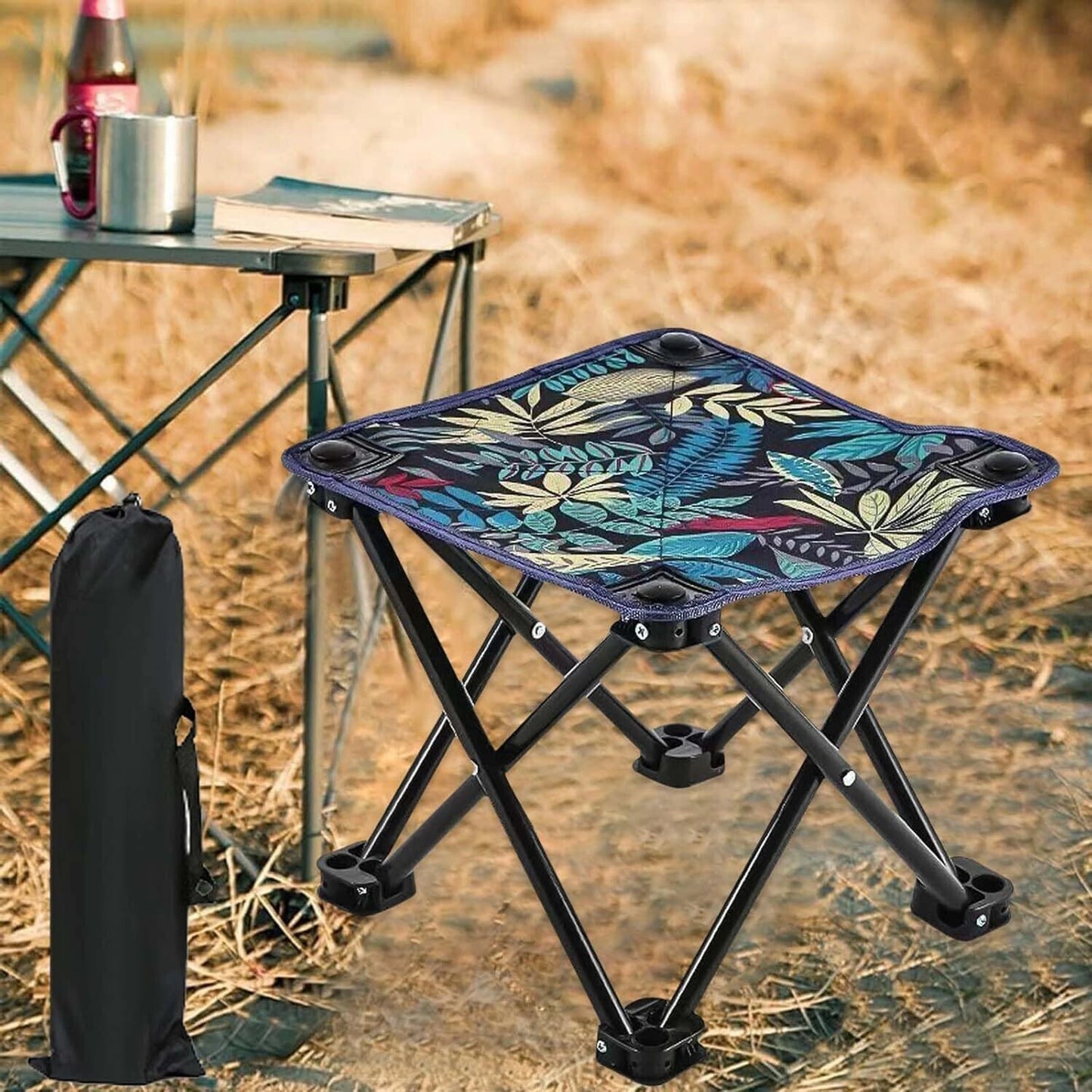 Camping Chair Max Load 100Kg Portable Chair (Multicolor)
